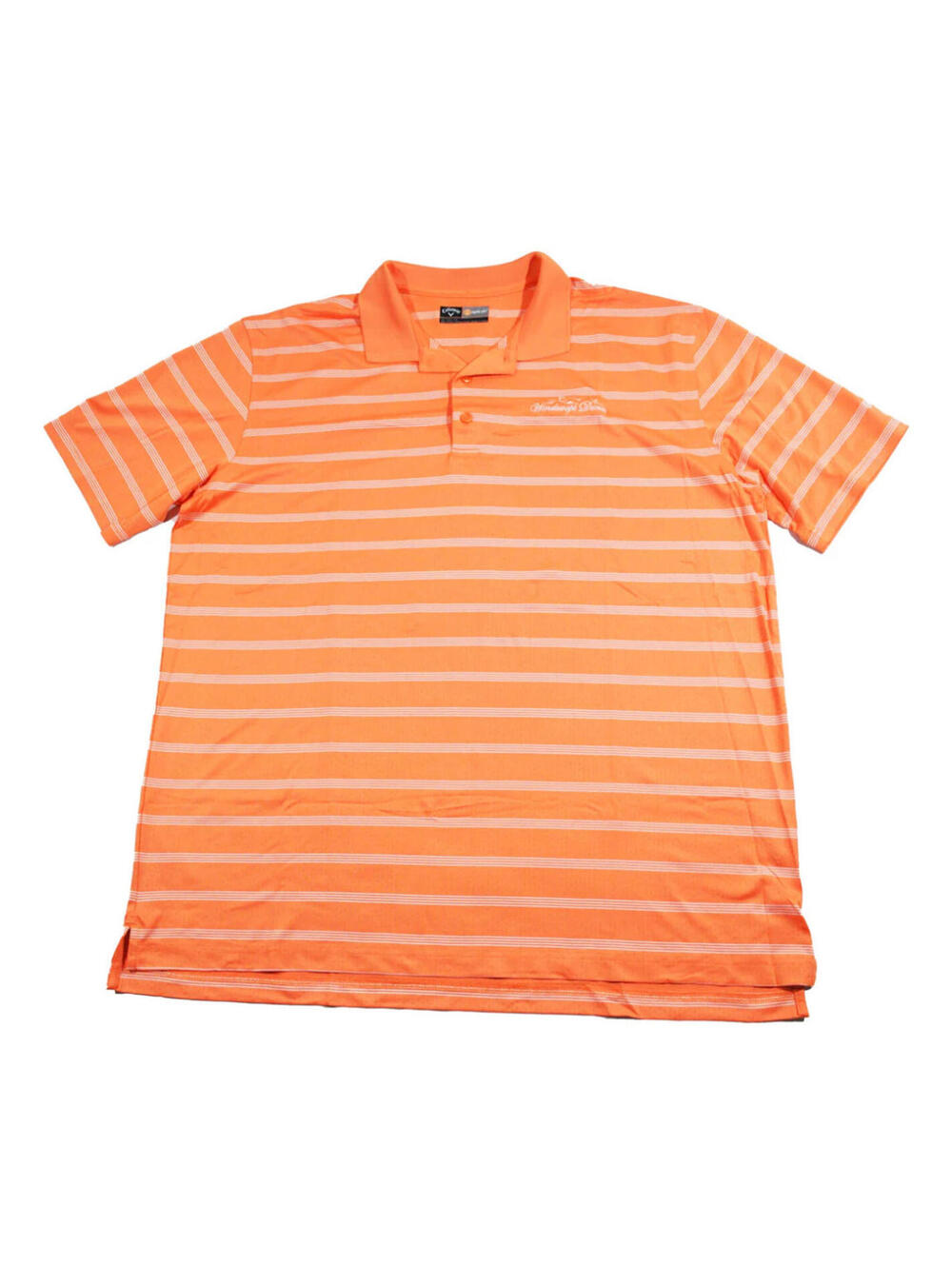 Callaway Windswept Dunes Golf Course Stripe Orange Polo Size X-Large